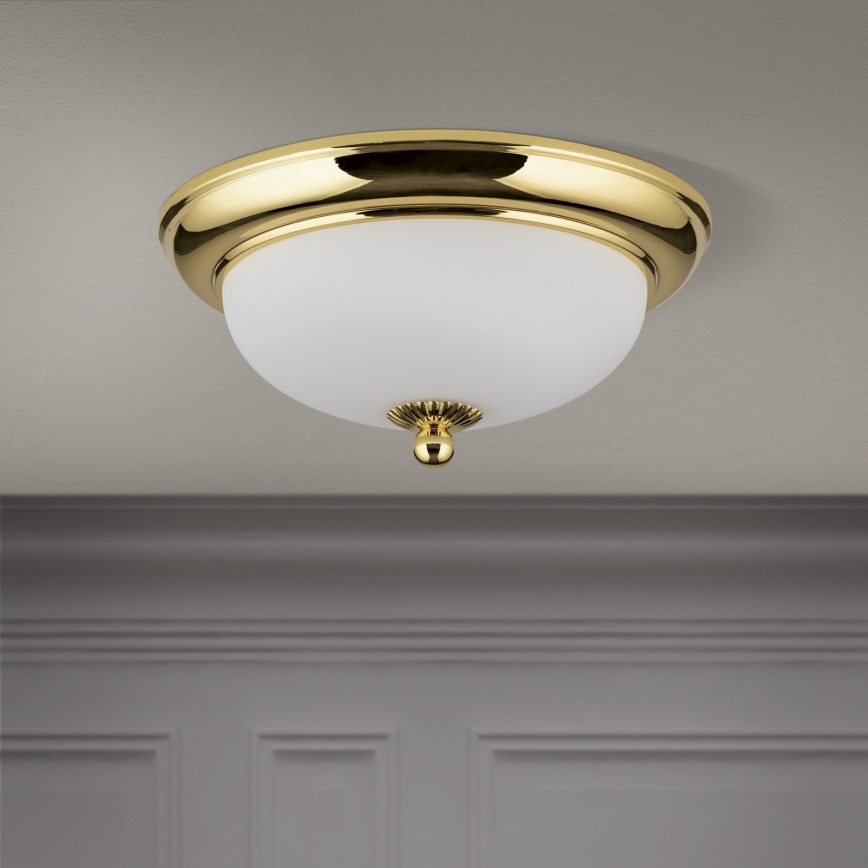 Stropné svietidlo EMPIRA 2xE14/40W/230V pr. 26,5 cm zlaté