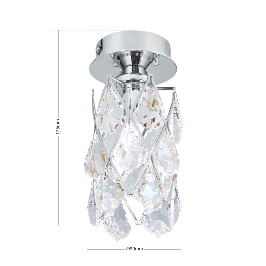 Stropné svietidlo RITA 1xG9/40W/230V, priemer 9 cm, lesklý chróm