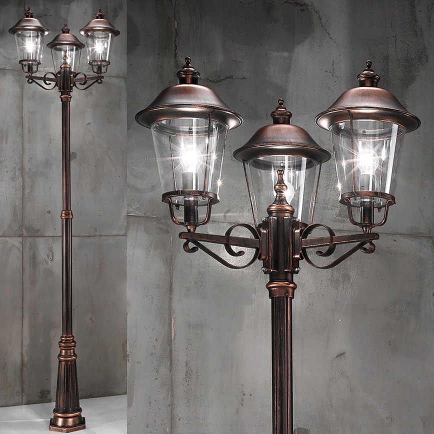 Vonkajšia lampa KENZO 3xE27/100W/230V IP44 bronz/patina