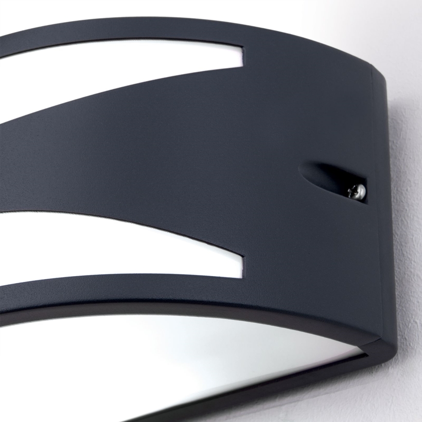 Vonkajšie nástenné svietidlo SHELL 1xE27/40W/230V IP54 antracit