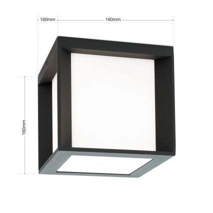 Vonkajšie svietidlo HENRY 1xE27/15W/230V 16x16 cm IP44 antracit