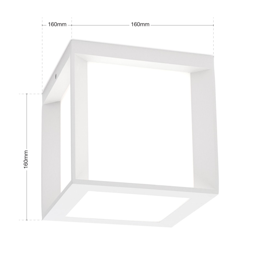 Vonkajšie svietidlo HENRY 1xE27/15W/230V 16x16 cm IP44 biela