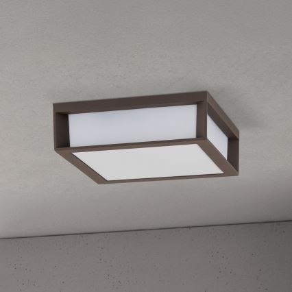Vonkajšie svietidlo HENRY 2xE27/15W/230V 26x26 cm IP44 hnedé