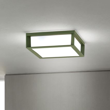 Vonkajšie svietidlo HENRY 2xE27/15W/230V 26x26 cm IP44 zelené