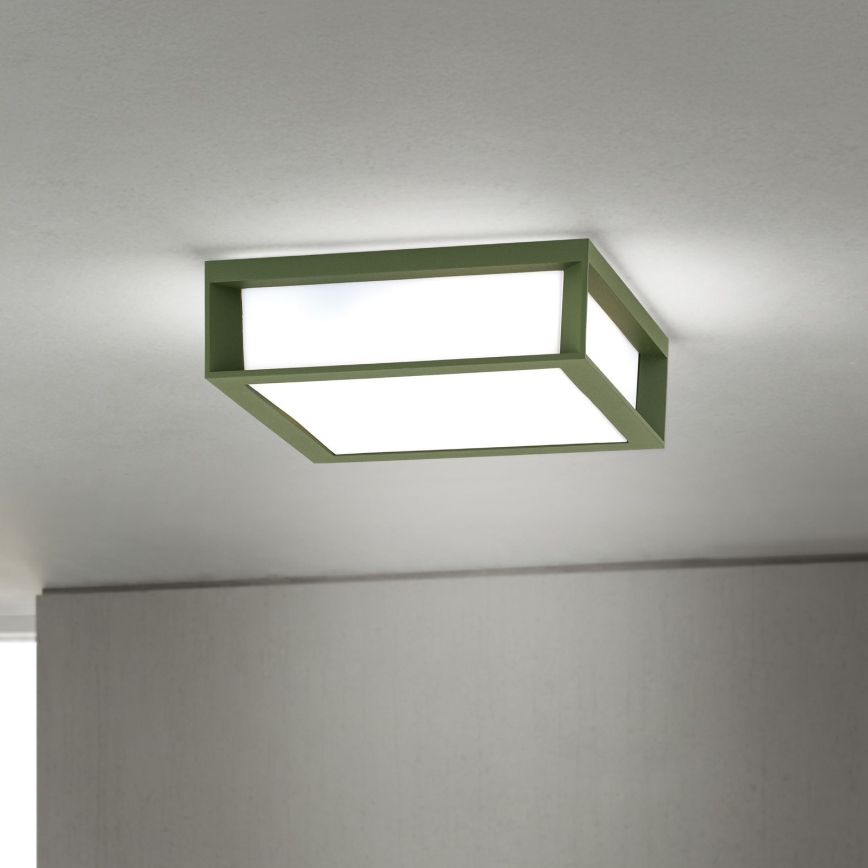 Vonkajšie svietidlo HENRY 2xE27/15W/230V 26x26 cm IP44 zelené