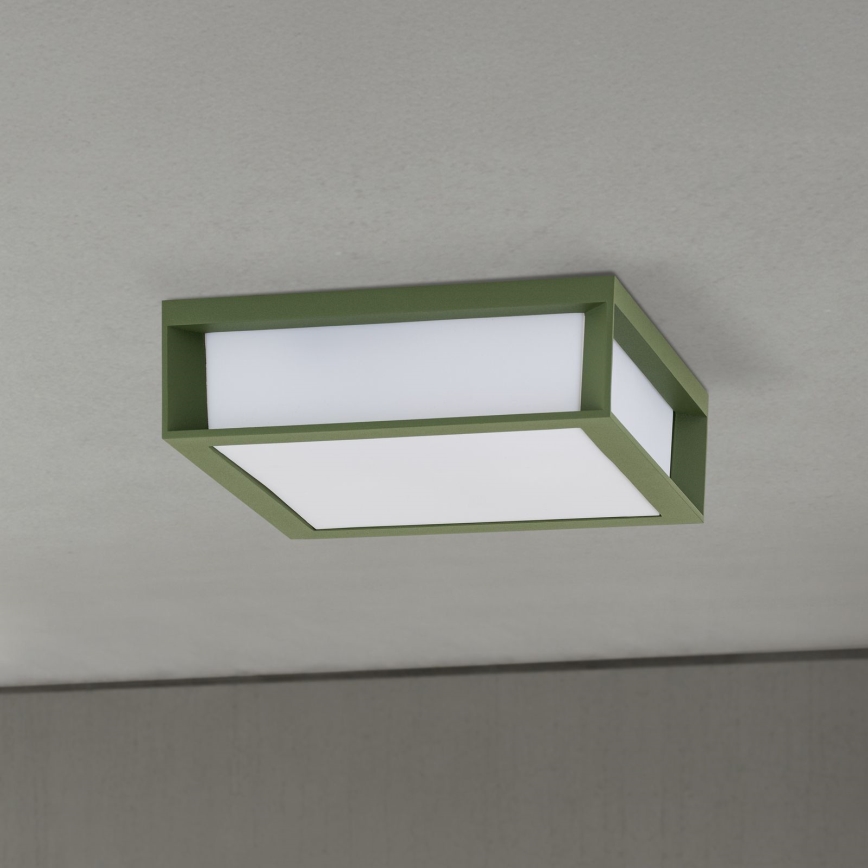 Vonkajšie svietidlo HENRY 2xE27/15W/230V 26x26 cm IP44 zelené