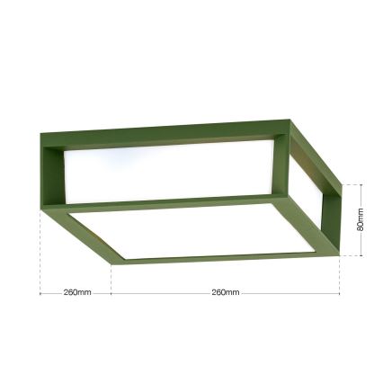 Vonkajšie svietidlo HENRY 2xE27/15W/230V 26x26 cm IP44 zelené
