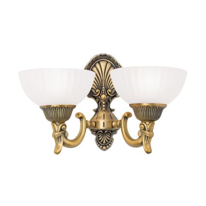 Nástenná lampa ROCCA 2xE27/60W/230V bronz/biela