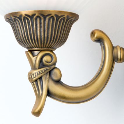 Nástenná lampa ROCCA 2xE27/60W/230V bronz/biela