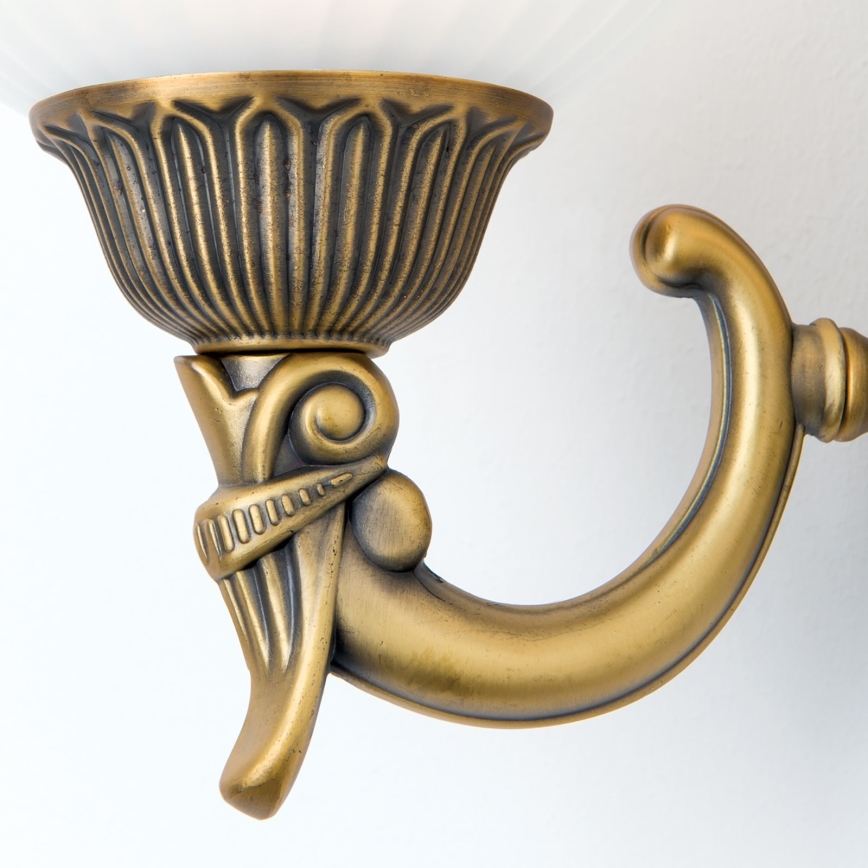 Nástenná lampa ROCCA 2xE27/60W/230V bronz/biela
