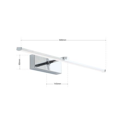 LED Obrazové svietidlo PUBLIO LED/10W/230V 50 cm lesklý chróm