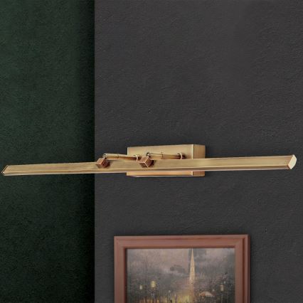 LED Obrazové svietidlo PUBLIO LED/15W/230V 75 cm zlatá/patina