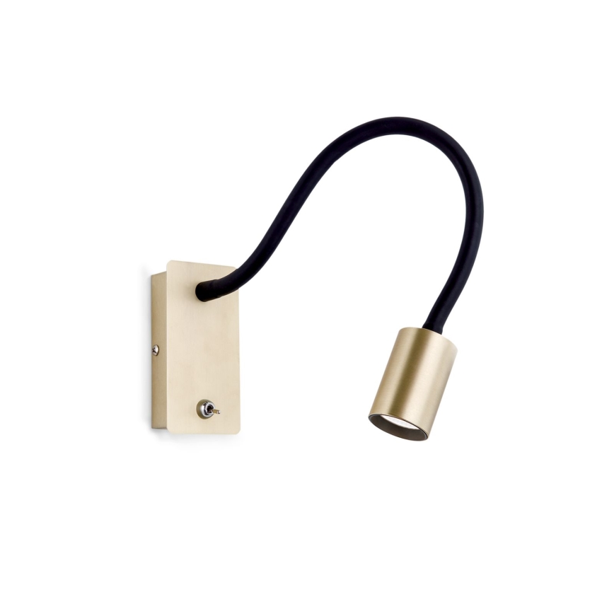 LED Flexibilná nástenná lampička KURT LED/5W/230V zlatá