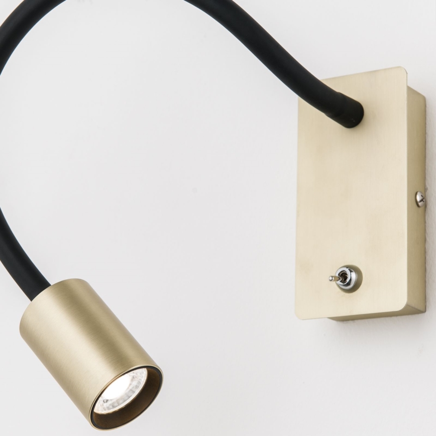 LED Flexibilná nástenná lampička KURT LED/5W/230V zlatá