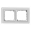 Ospel - Sklenený dvojitý rámček SONATA, lesklá biela