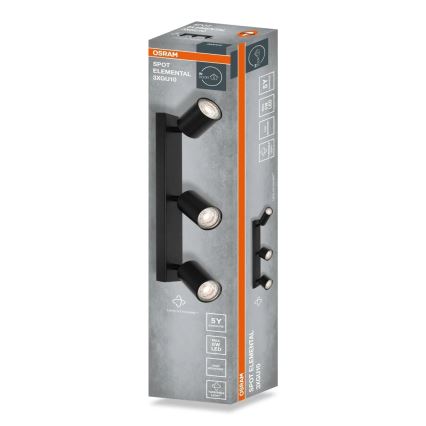 Osram - Bodové svietidlo ELEMENTAL 3xGU10/6W/230V