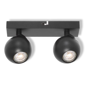 Osram - Bodové svietidlo SPOT SPHERAL 2xGU10/6W/230V čierna