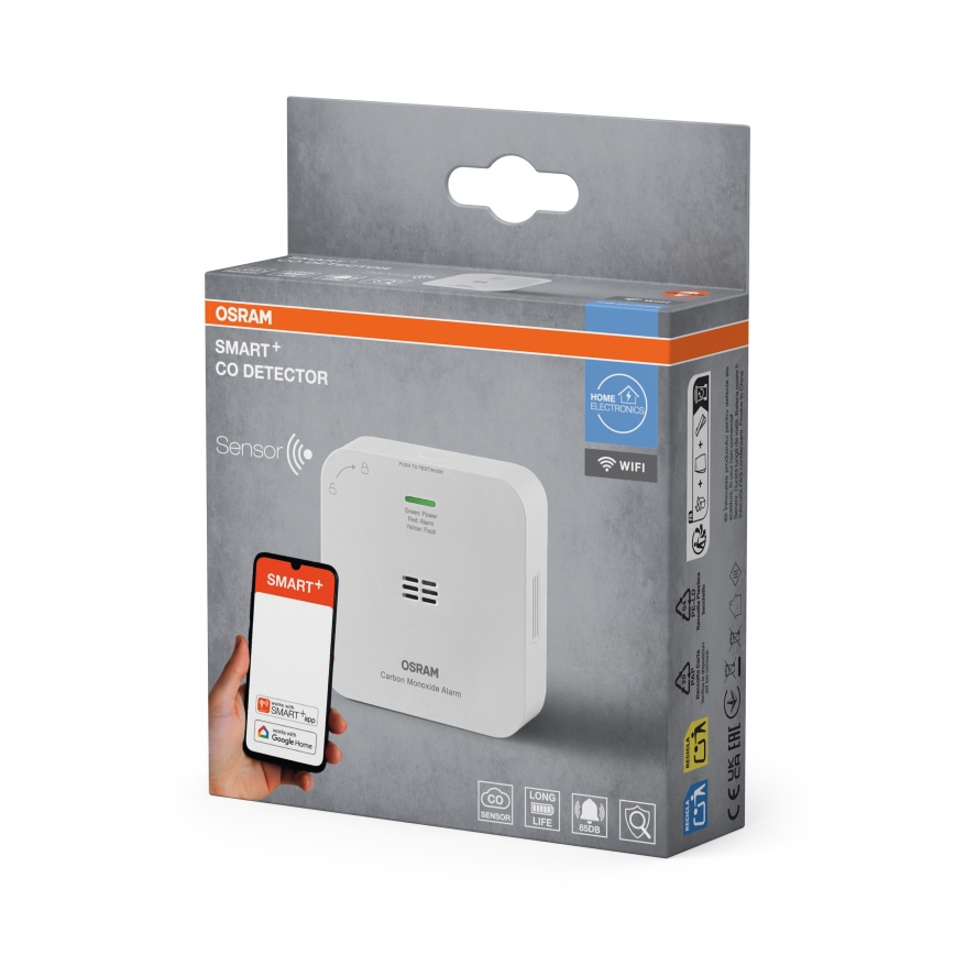 Osram - Detektor oxidu uhoľnatého SMART+ 2xAA Wi-Fi