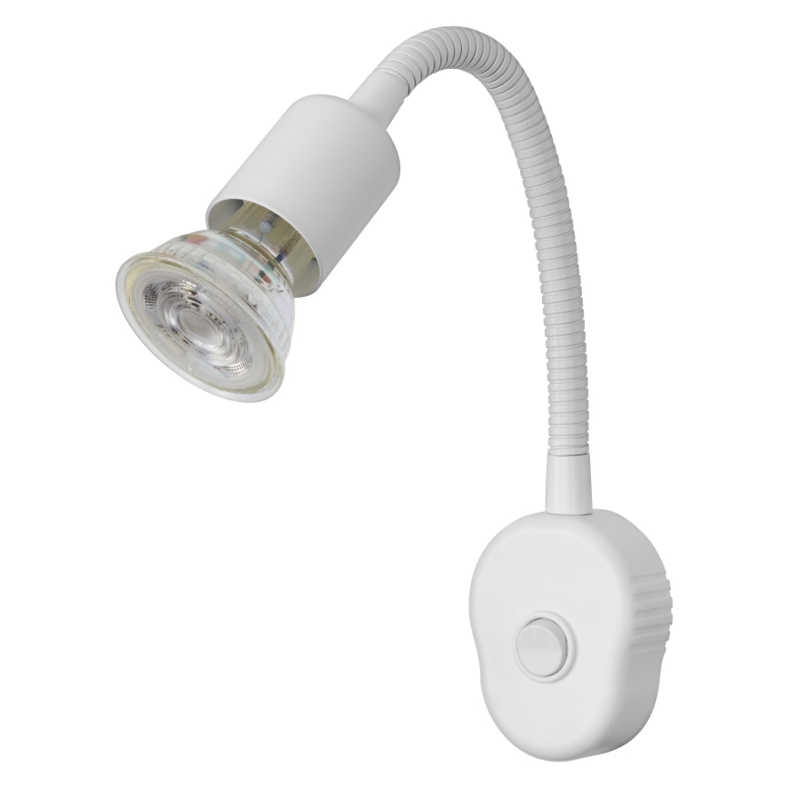 Osram - Flexibilná nástenná lampa PLUG TUBE FLEX 1xGU10/5W/230V biela