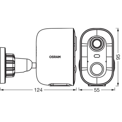 Osram - Inteligentná solárna kamera s 2K snímačom SMART+ 5V 5200 mAh IP66 Wi-Fi