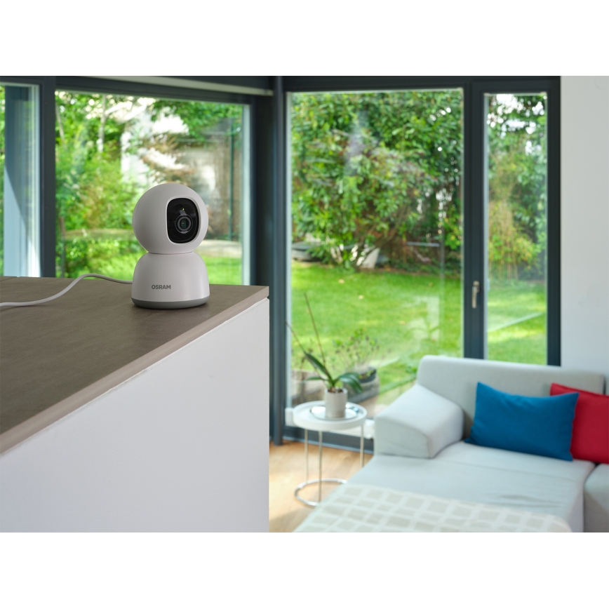Osram - Inteligentná vnútorná kamera 360° so snímačom 2K SMART+ 230V Wi-Fi
