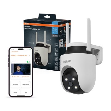 Osram - Inteligentná vonkajšia kamera 360° so 2K snímačom SMART+ 230V IP67 Wi-Fi