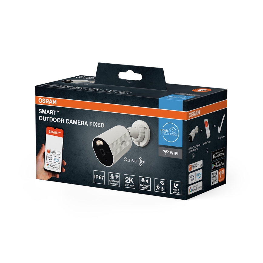Osram - Inteligentná vonkajšia kamera so snímačom 2K SMART+ 230V IP67 Wi-Fi
