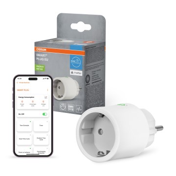 Osram - Inteligentná zásuvka SMART+ MATTER SCHUKO 2300W/230V/10A Wi-Fi biela