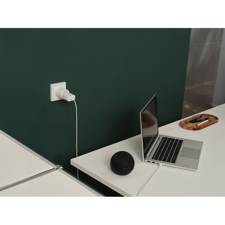 Osram - Inteligentná zásuvka SMART+ MATTER SCHUKO 2300W/230V/10A Wi-Fi biela