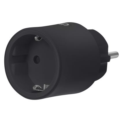 Osram - Inteligentná zásuvka SMART+ MATTER SCHUKO 2300W/230V/10A Wi-Fi čierna