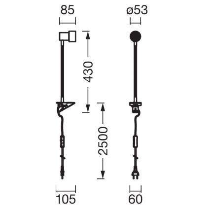 Osram - Lampa s klipom CLIP STEP FLEX 1xGU10/5W/230V biela