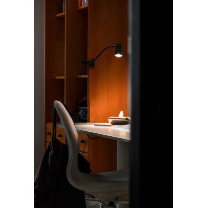 Osram - Lampa s klipom CLIP STEP FLEX 1xGU10/5W/230V čierna