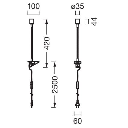 Osram - Lampa s klipom CLIP TUBE FLEX 1xGU10/5W/230V čierna