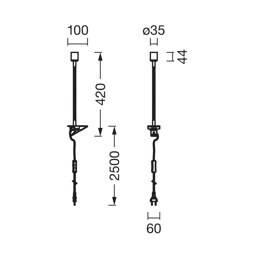 Osram - Lampa s klipom CLIP TUBE FLEX 1xGU10/5W/230V čierna