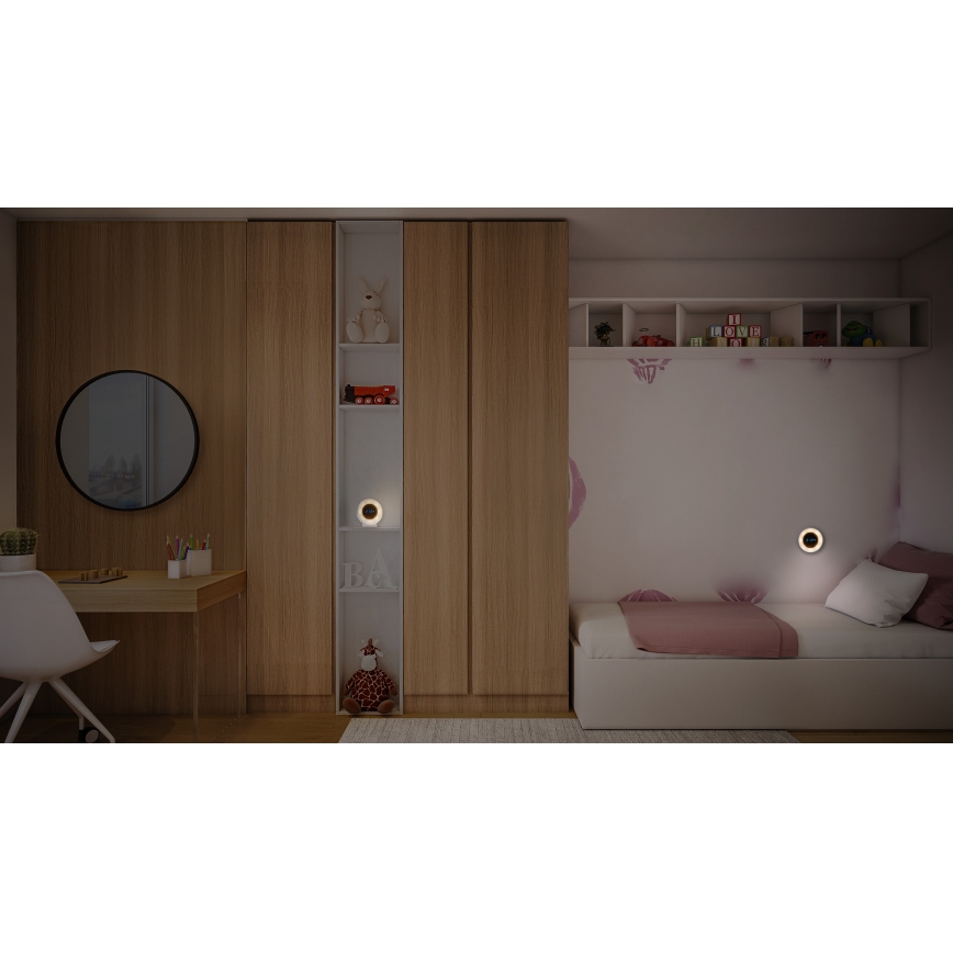 Osram - LED digitálne hodiny s podsvietením NIGHTLUX LED/0,3W/5V 1000mAh 3000/4000/6500K biela