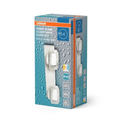 Osram - LED kúpeľňové nástenné svietidlo ORBIS FLAME 2xLED/5,5W/230V IP44 biela