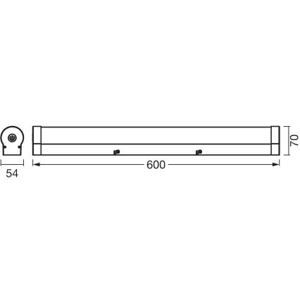 Osram - LED stmievateľné kúpeľňové osvetlenie na zrkadlo ORBIS TUBE LED/12W/230V 3000/4000K 60 cm IP44 biele