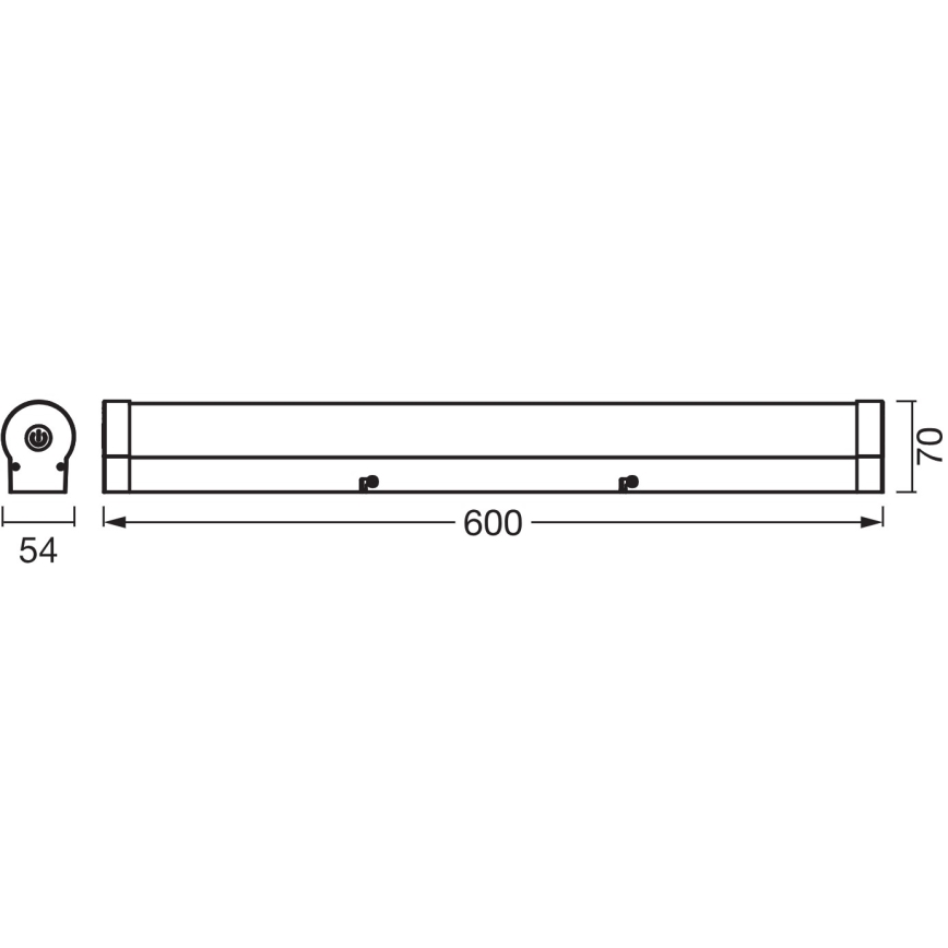 Osram - Stmievateľné LED kúpeľňové osvetlenie zrkadla ORBIS TUBE LED/12W/230V 3000/4000K 60 cm IP44 hnedá
