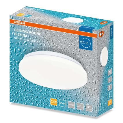 Osram - LED kúpeľňové stropné svietidlo CEILING ROUND LED/12W/230V 3000K pr. 26 cm IP44 biela