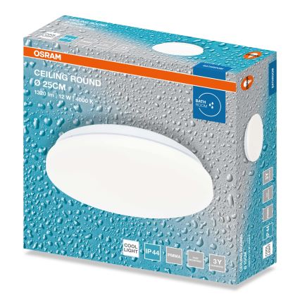 Osram - LED kúpeľňové stropné svietidlo CEILING ROUND LED/12W/230V 4000K pr. 26 cm IP44 biela