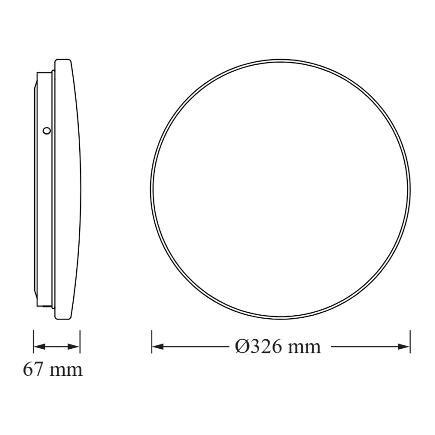 Osram - LED kúpeľňové stropné svietidlo CEILING ROUND LED/18W/230V 4000K pr. 33 cm IP44 biela