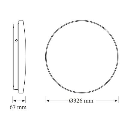 Osram - LED kúpeľňové stropné svietidlo CEILING ROUND LED/18W/230V 6500K pr. 33 cm IP44 biela