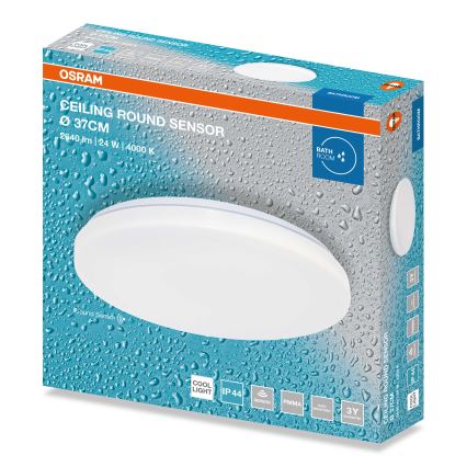 Osram - LED kúpeľňové stropné svietidlo so súmrakovým senzorom CEILING ROUND LED/24W/230V 4000K pr. 37 cm IP44 biela