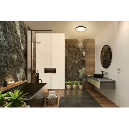 Osram - LED Kúpeľňové stropné svietidlo DISC LED/18W/230V 3000/4000K pr. 30 cm IP44 čierna