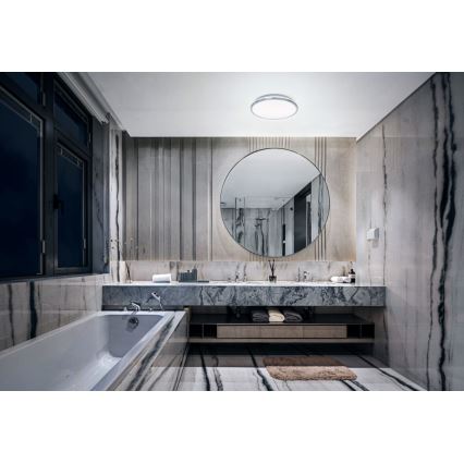 Osram - Kúpeľňové LED stropné svietidlo DISC LED/18W/230V 3000/4000K priemer 30 cm IP44 strieborné