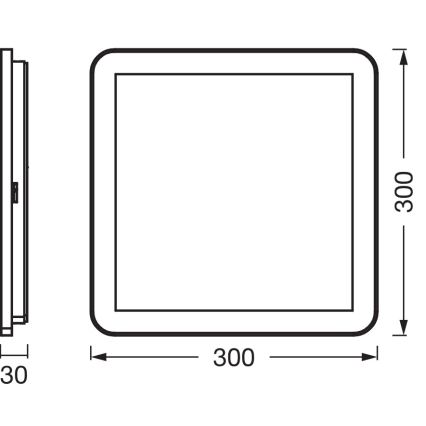 Osram - LED kúpeľňové stropné svietidlo ORBIS DISC LED/22W/230V 3000/4000K 30x30 cm IP44 biela