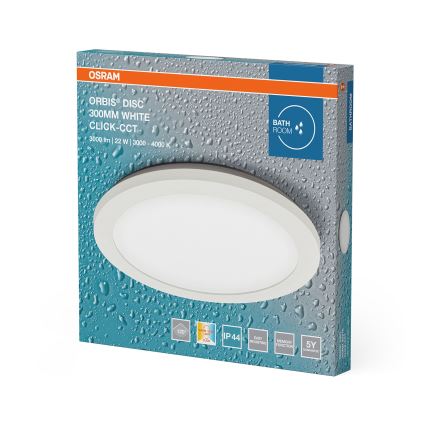 Osram - LED Kúpeľňové stropné svietidlo ORBIS DISC LED/22W/230V 3000/4000K pr. 30 cm IP44 biela