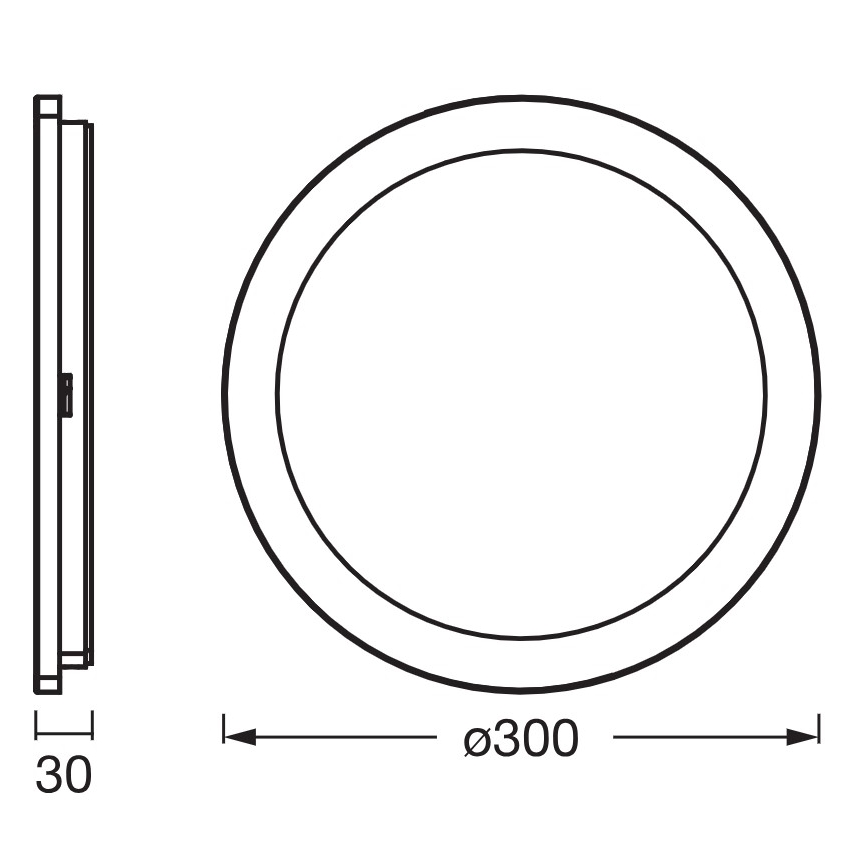 Osram - LED stropné svietidlo do kúpeľne ORBIS DISC LED/22W/230V 3000/4000K priemer 30 cm IP44 hnedá