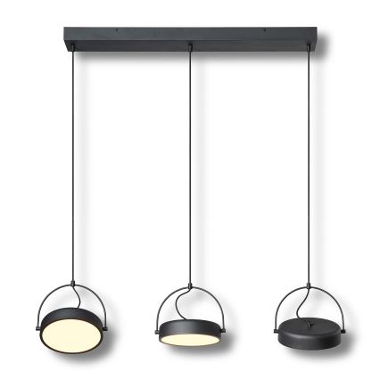 Osram - LED luster na lanku DECOR PUCK 3xLED/12W/230V CRI 90 čierny
