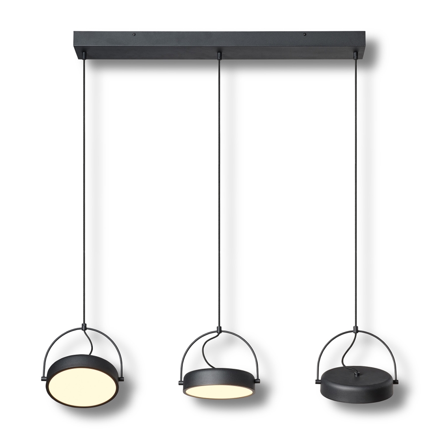 Osram - LED luster na lanku DECOR PUCK 3xLED/12W/230V CRI 90 čierny